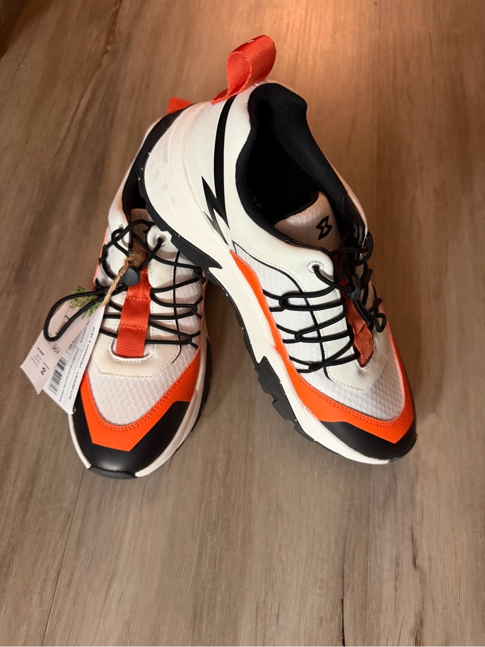 Men's Garmont ACBC White and Orange Casual Tennis Shoes with Black Accents